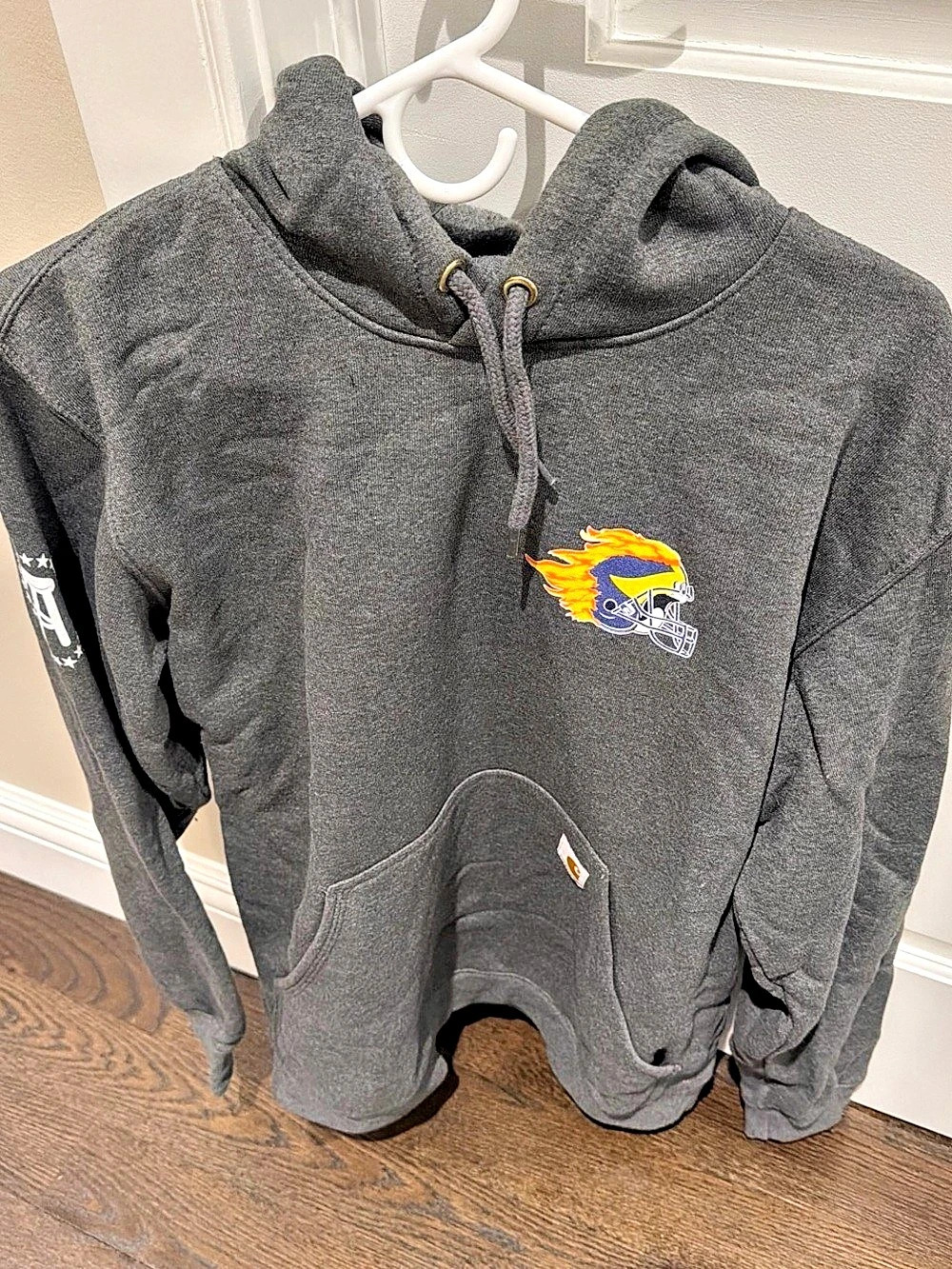 Carhartt Michigan Wolverines Hoodie Gray & Yellow Medium
